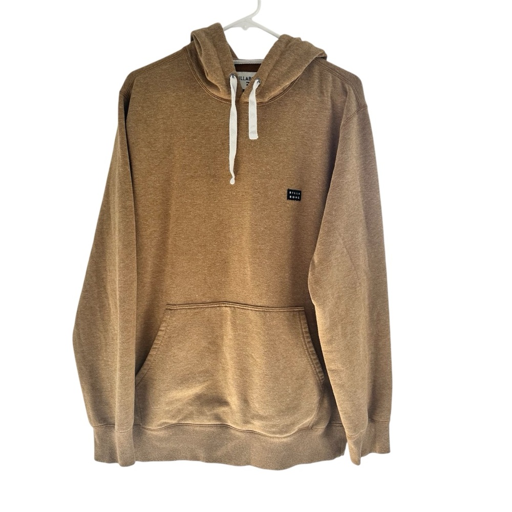 Billabong Brown Pullover Hoodie streetwear‎ with Soft Texture